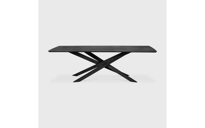 MIKADO DINING TABLE - VARNISHED OAK - BLACK