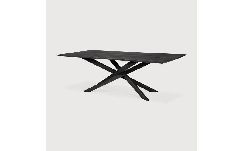 MIKADO DINING TABLE - VARNISHED OAK - BLACK