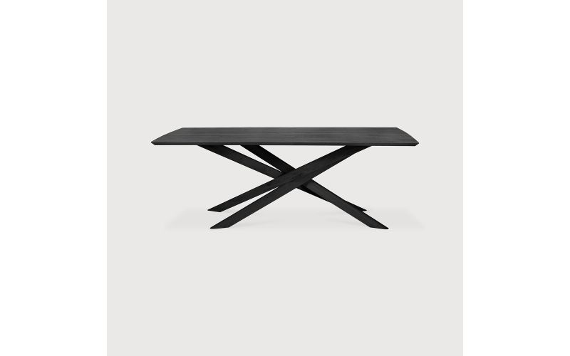 MIKADO DINING TABLE - VARNISHED OAK - BLACK