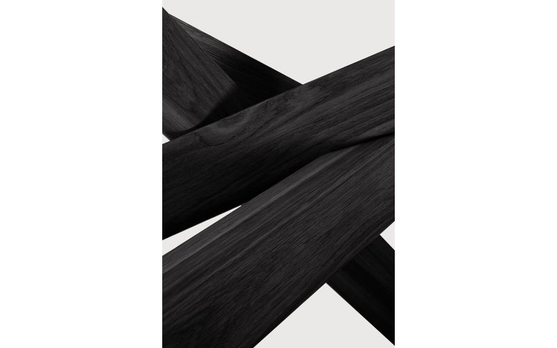 MIKADO DINING TABLE - VARNISHED OAK - BLACK