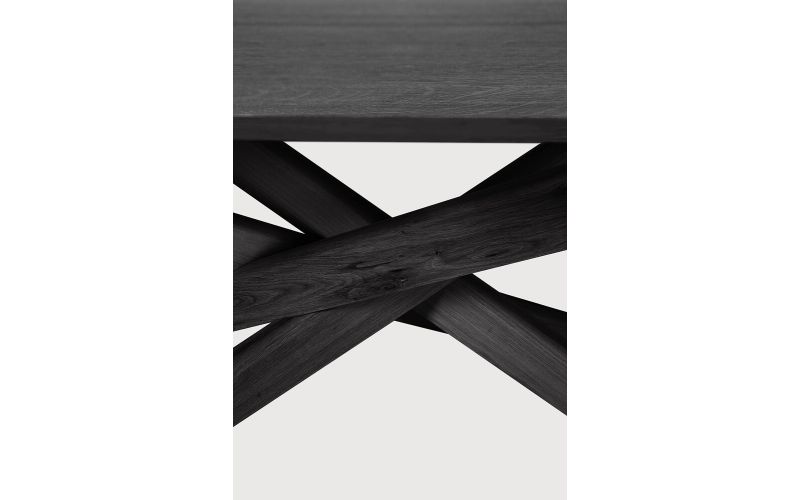 MIKADO DINING TABLE - VARNISHED OAK - BLACK