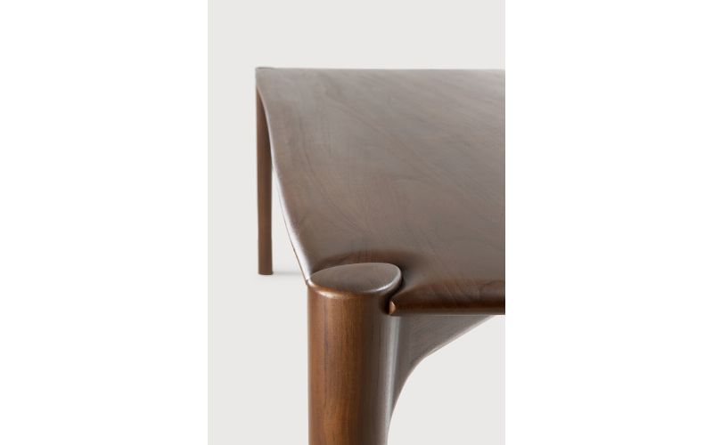 PI DINING TABLE - VARNISHED TEAK - BROWN