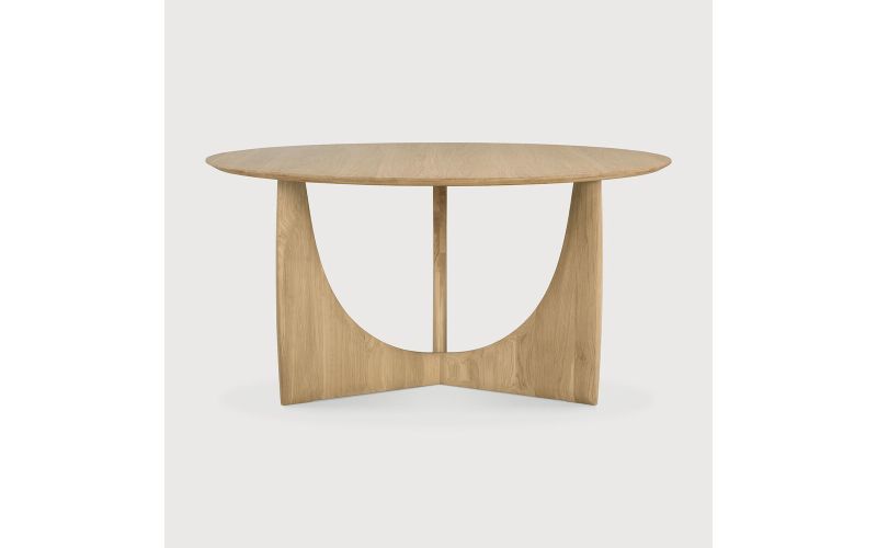 ETHNICRAFT TEAK GEOMETRIC DINING TABLE ROUND