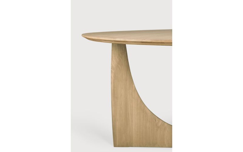 ETHNICRAFT TEAK GEOMETRIC DINING TABLE ROUND