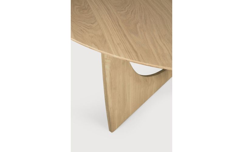 ETHNICRAFT TEAK GEOMETRIC DINING TABLE ROUND