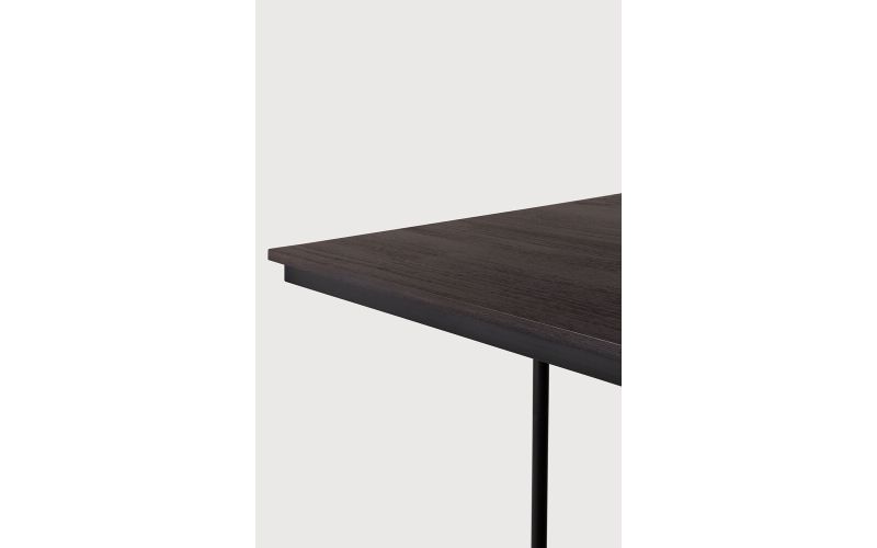 TACET DINING TABLE - VARNISHED TEAK - DARK BROWN