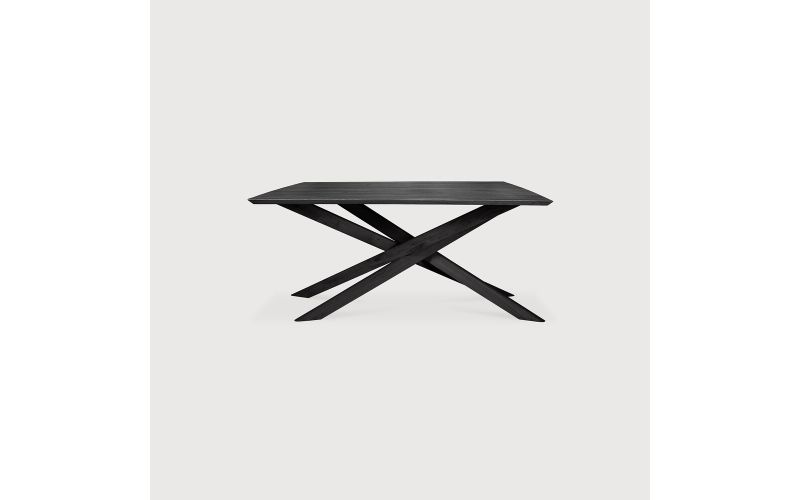 MIKADO DINING TABLE - VARNISHED OAK - BLACK