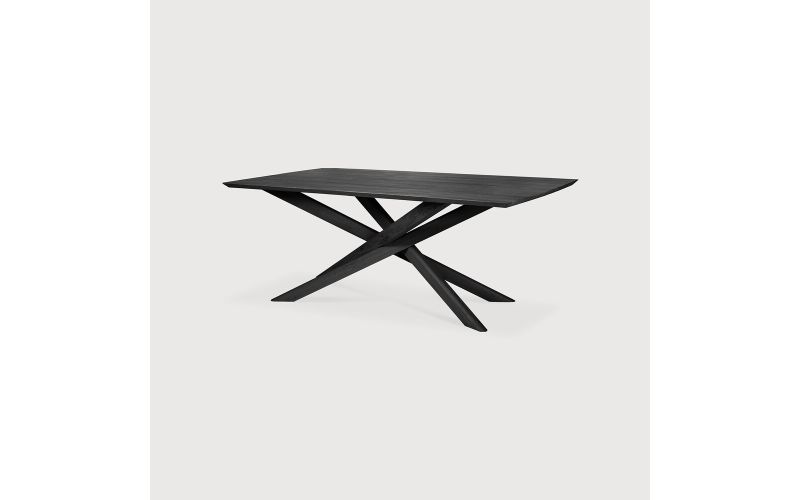 MIKADO DINING TABLE - VARNISHED OAK - BLACK