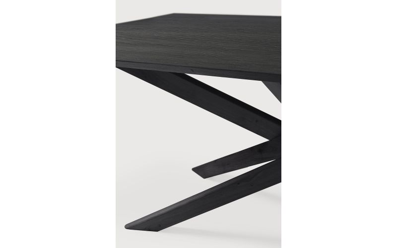 MIKADO DINING TABLE - VARNISHED OAK - BLACK