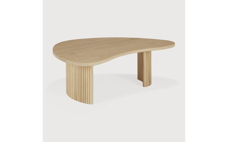 BOOMERANG COFFEE TABLE - OAK - PEBBLE SHAPE 