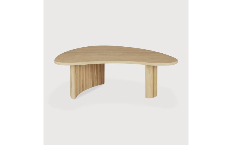 BOOMERANG COFFEE TABLE - OAK - PEBBLE SHAPE 