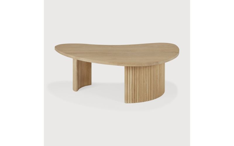 BOOMERANG COFFEE TABLE - OAK - PEBBLE SHAPE 