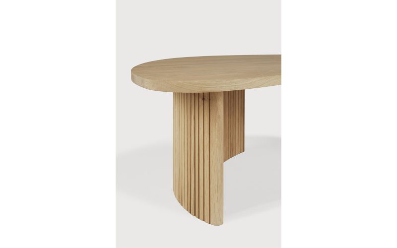 BOOMERANG COFFEE TABLE - OAK - PEBBLE SHAPE 