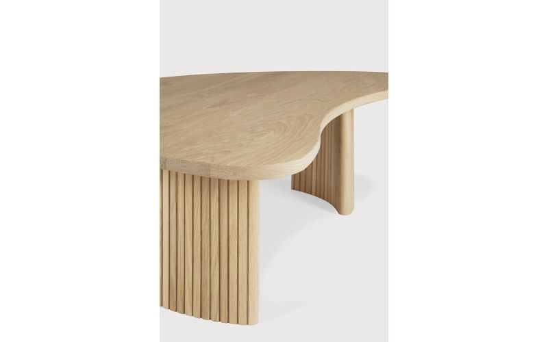 BOOMERANG COFFEE TABLE - OAK - PEBBLE SHAPE 