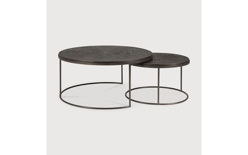 NESTING COFFEE TABLE - VARNISHED MINERALS - SLICE 