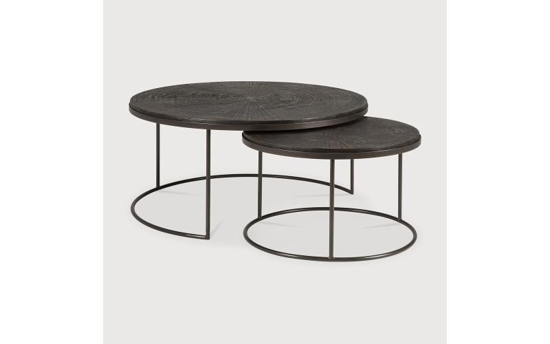 NESTING COFFEE TABLE - VARNISHED MINERALS - SLICE 