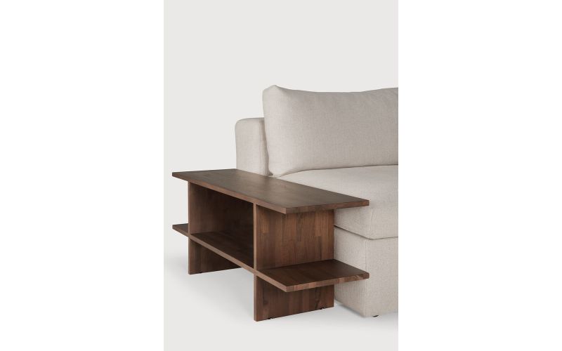 KABUKI SIDE TABLE - VARNISHED TEAK - BROWN