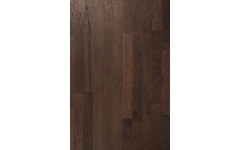 OBLIC SIDE TABLE - VARNISHED TEAK - BROWN - ROUND 