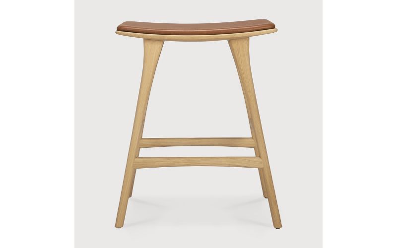 OSSO COUNTER STOOL - VARNISHED OAK 