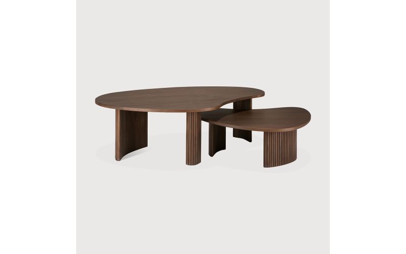 BOOMERANG COFFEE TABLE - VARNISHED TEAK - BROWN