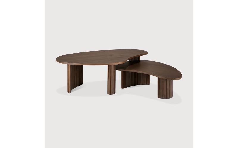 BOOMERANG COFFEE TABLE - VARNISHED TEAK - BROWN