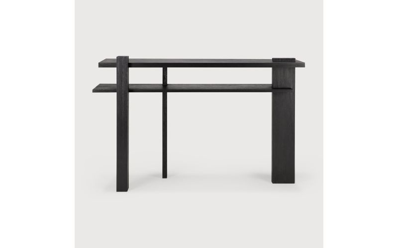 ABSTRACT CONSOLE - VARNISHED TEAK - BLACK 