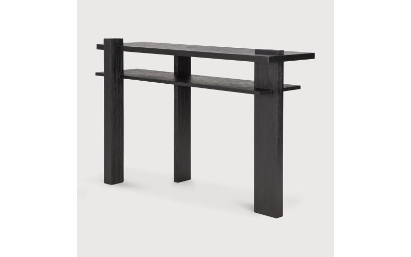 ABSTRACT CONSOLE - VARNISHED TEAK - BLACK 