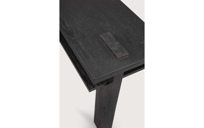 ABSTRACT CONSOLE - VARNISHED TEAK - BLACK 
