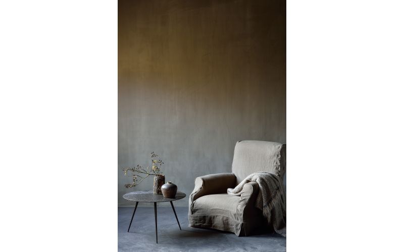 ETHNICRAFT LUNA COFFEE TABLE - LAVA LINEAR WHISKY 