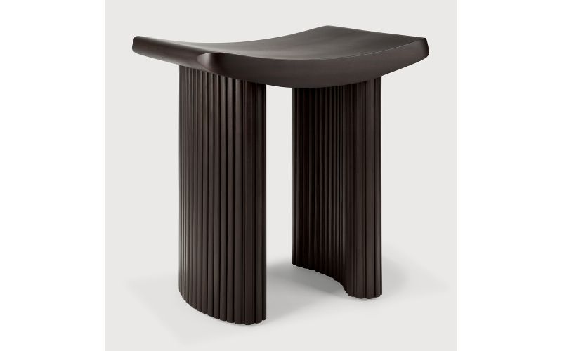 ROLLER MAX STOOL - VARNISHED MAHOGANY - DARK BROWN