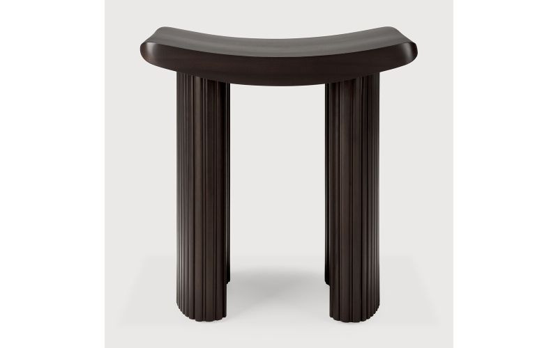 ROLLER MAX STOOL - VARNISHED MAHOGANY - DARK BROWN