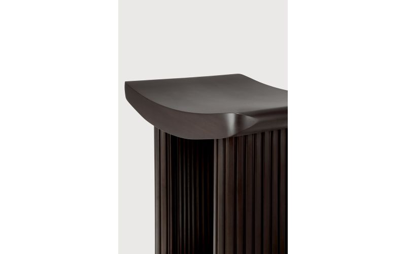 ROLLER MAX STOOL - VARNISHED MAHOGANY - DARK BROWN