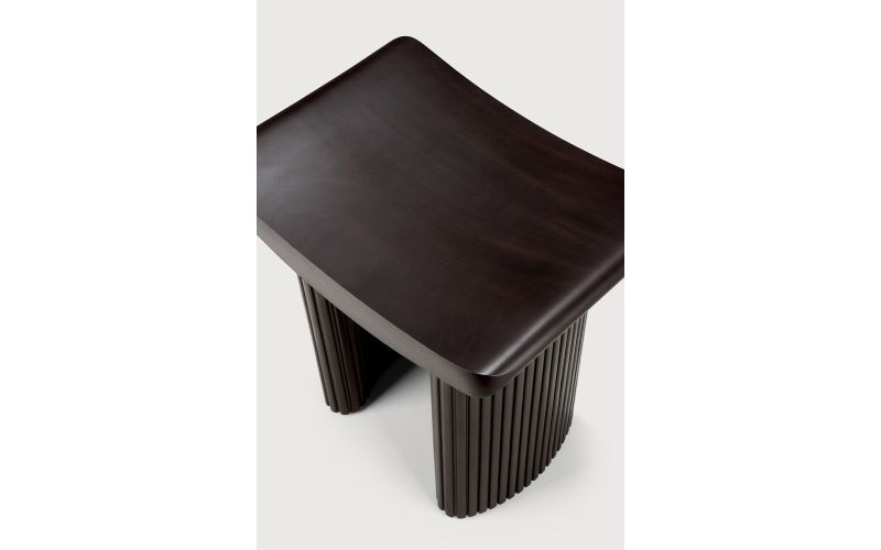 ROLLER MAX STOOL - VARNISHED MAHOGANY - DARK BROWN