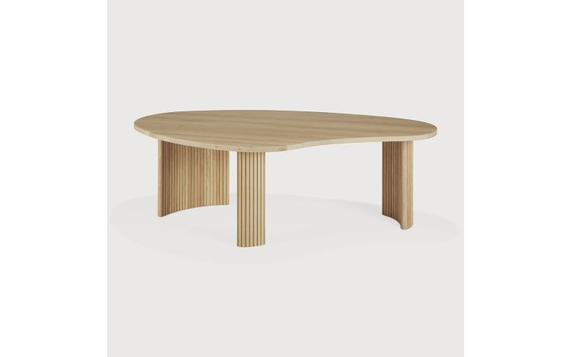 BOOMERANG COFFEE TABLE - OAK - PEBBLE SHAPE 