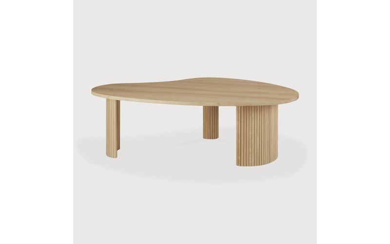 BOOMERANG COFFEE TABLE - OAK - PEBBLE SHAPE 