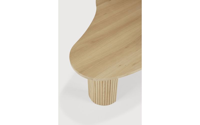 BOOMERANG COFFEE TABLE - OAK - PEBBLE SHAPE 