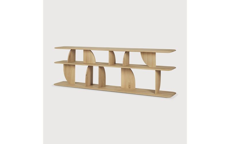 GEOMETRIC SOFA CONSOLE - OAK 210 x 35 x 67	