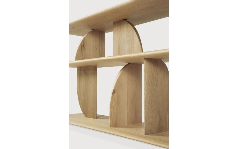 GEOMETRIC SOFA CONSOLE - OAK 210 x 35 x 67	