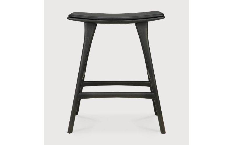 OSSO COUNTER STOOL - VARNISHED OAK - BLACK 