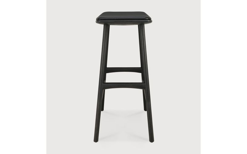 OSSO COUNTER STOOL - VARNISHED OAK - BLACK 