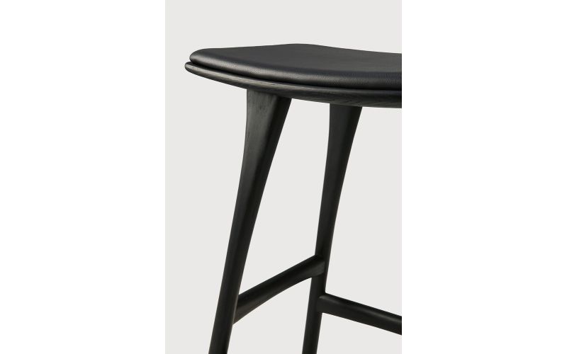 OSSO COUNTER STOOL - VARNISHED OAK - BLACK 