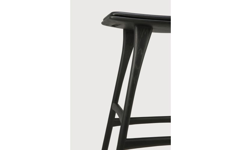 OSSO COUNTER STOOL - VARNISHED OAK - BLACK 