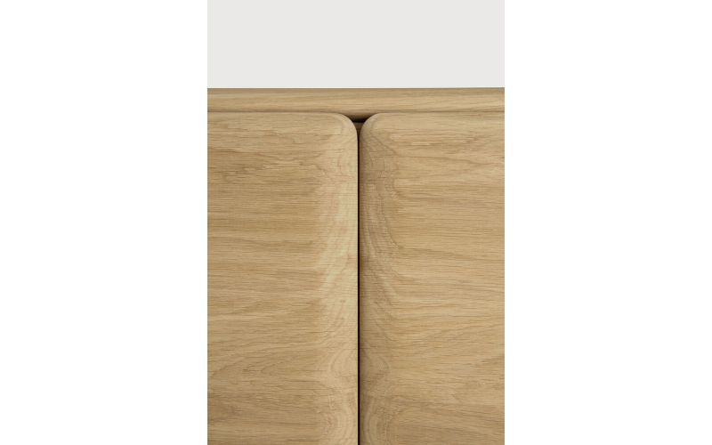 PI TV CUPBOARD - OAK - 1 FLIP-DOWN DOOR - 2 DRAWER