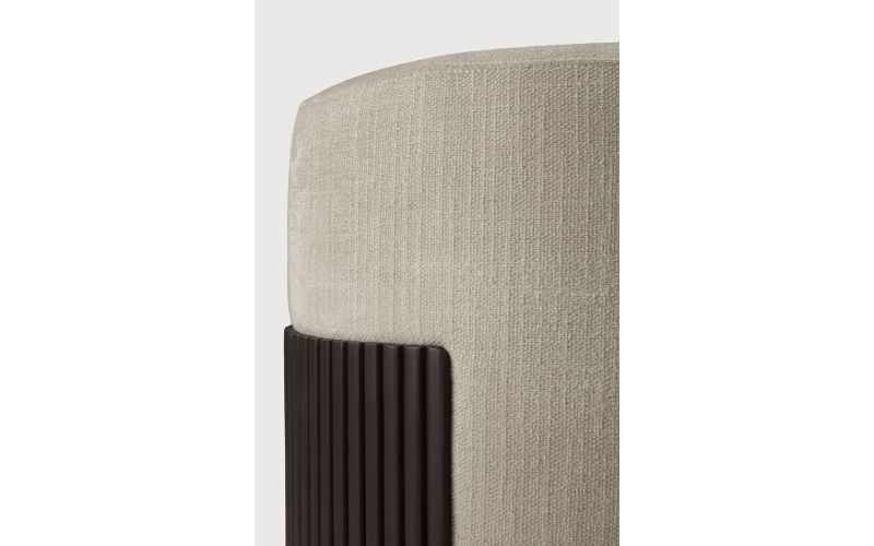 ROLLER MAX POUF - VARNISHED MAHOGANY - DARK BROWN 