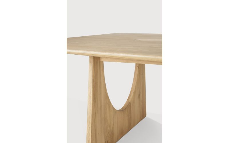 GEOMETRIC MEETING TABLE - VARNISHED OAK