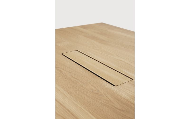 GEOMETRIC MEETING TABLE - VARNISHED OAK