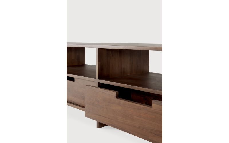 KABUKI TV CUPBOARD - VARNISHED TEAK - BROWN