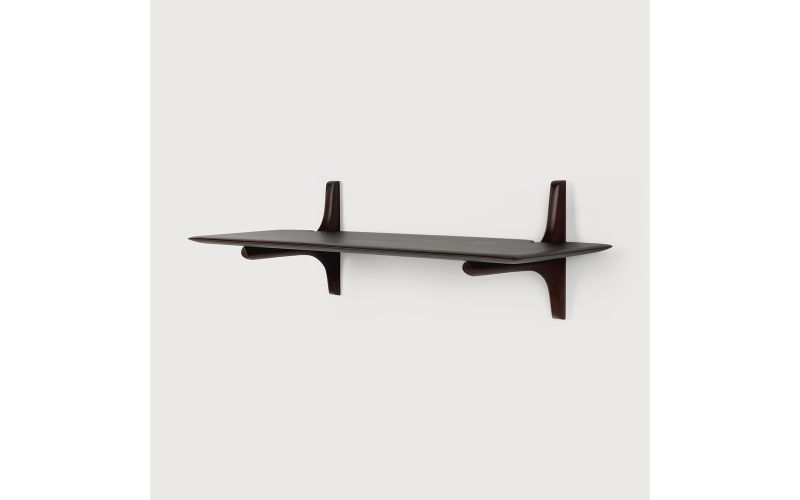 PI WALL SHELF - VARNISHED MAHOGANY - DARK BROWN 