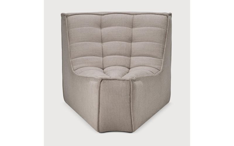 N701 MODULAR SOFA - ECRU ECO FABRIC - 45° ROUND 