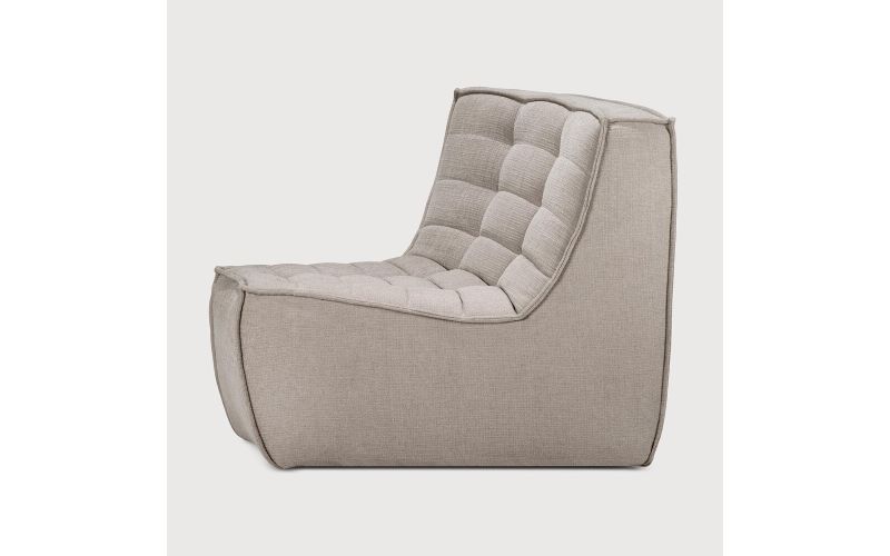 N701 MODULAR SOFA - ECRU ECO FABRIC - 45° ROUND 